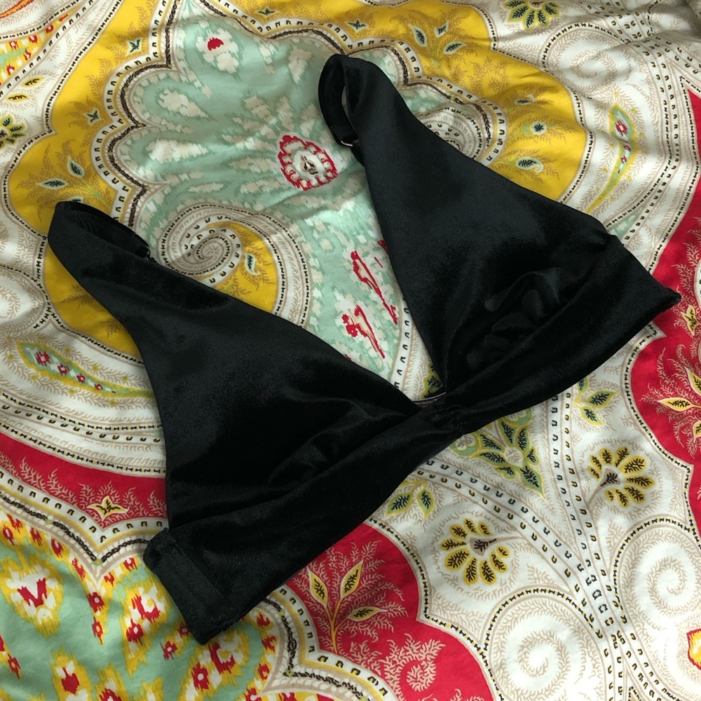 NWT Black Velvet Bralette